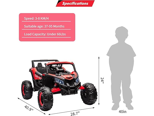 Ride on UTV Car, Red