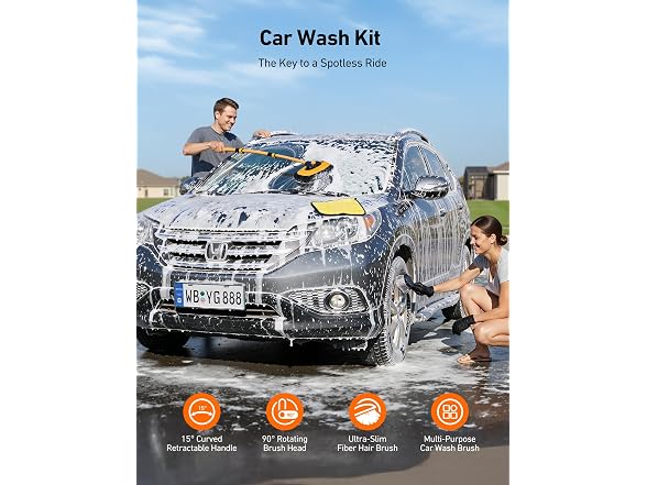 AstroAI Car Wash Brush, 43in Handle