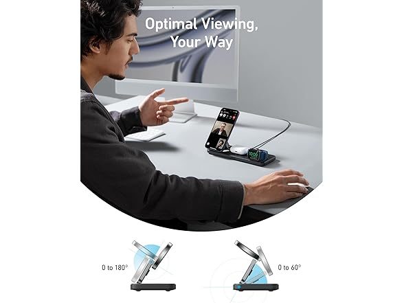 Anker MagSafe 3-in-1 Qi2 15W Wireless Desktop Charging Station