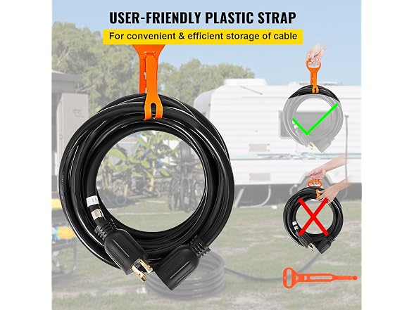 50 FT 30 Amp Generator Extension Cord SJTW