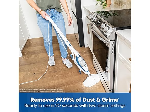 Vacmaster 2-in-1 Steam Mop & Handheld Cleaner
