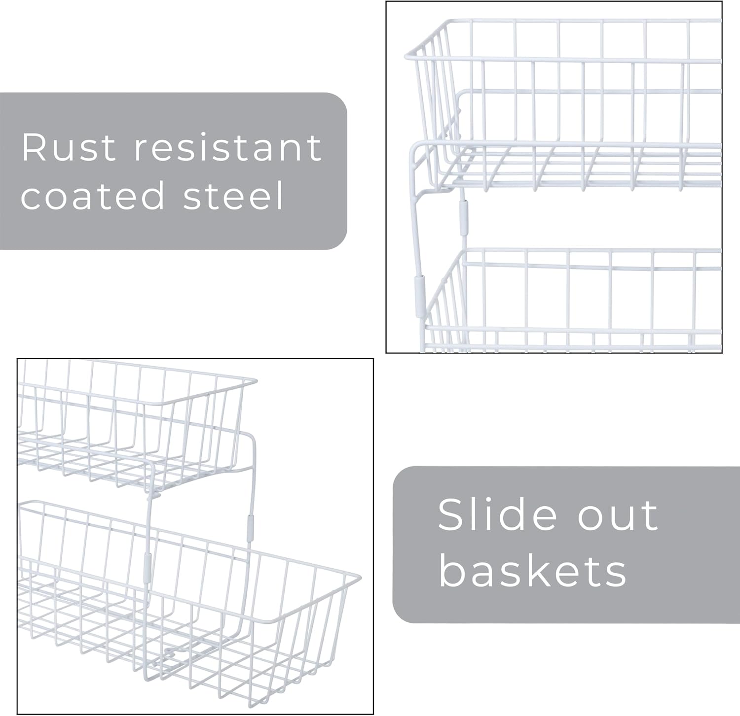 Smart Design 2-Tier Stackable Baskets - Gallery 14