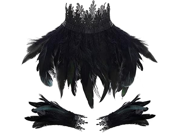 Taiyin Victorian Feather Collar Feather Bracelets
