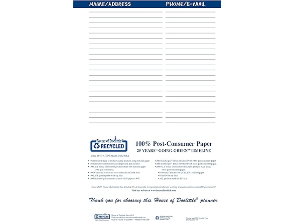 House of Doolittle Non-Dated, Student Planner