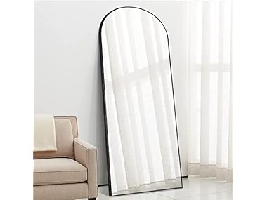 $49.99, Was $186.99, 73% Off! PexFix Arched Full Length Mirror Black, 64''x21'' dealfomo