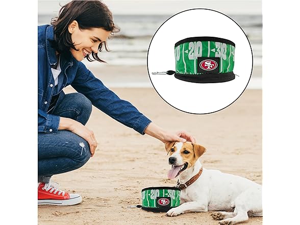 Pets First NFL Collapsible Pet Bowl
