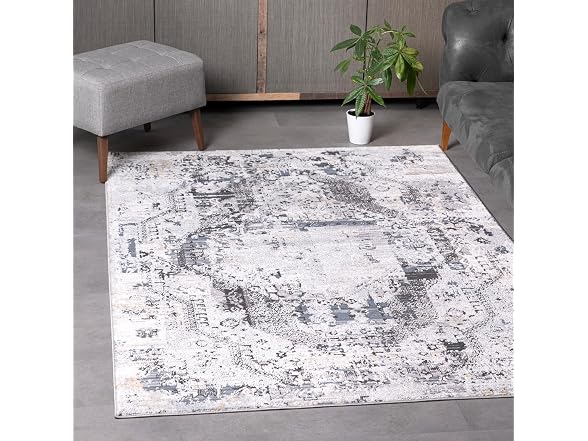 L'Baiet Anna Grey Oriental 2x6 Runner Rug