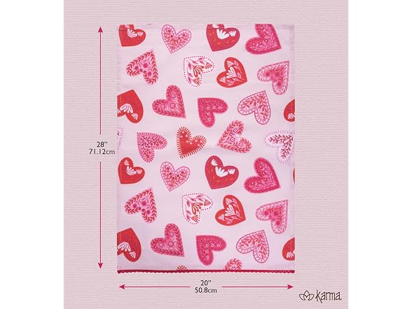 Karma, Valentines Tea Towel, 100% Cotton Hand Towel