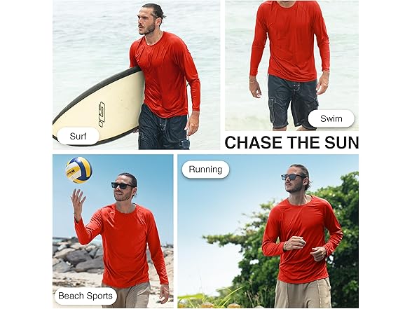 Kanu Men's Red L/S Rashguard (M)
