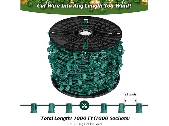Brightever C9 Commercial LED Socket Set Spool 1000 FT