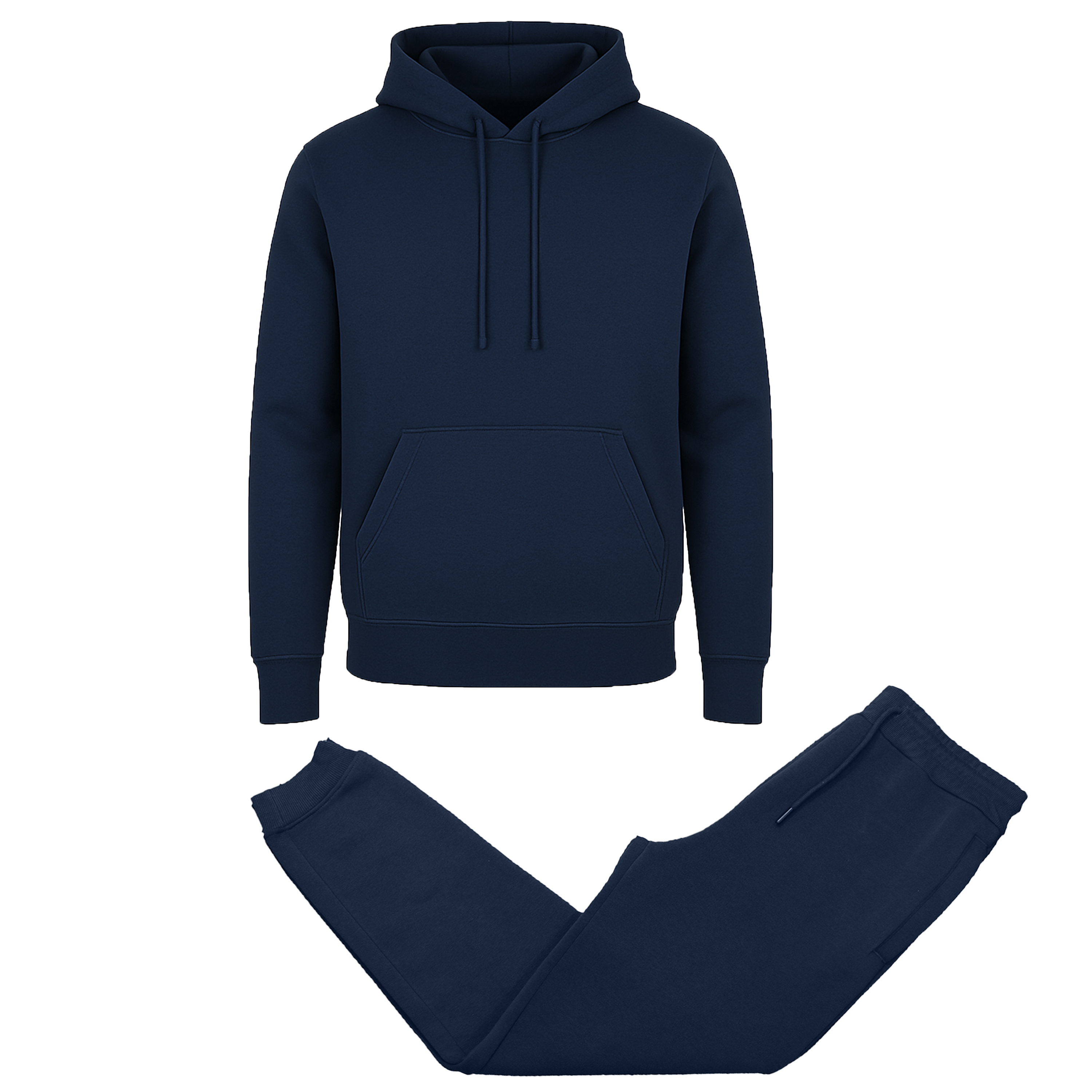 Mens Fleece-Lined Pullover Hoodie & Jogger Set - Gallery 24