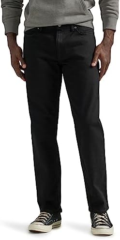 Lee Men's Legendary Relaxed Straight Jean, Overdye Black, 30W x 30L