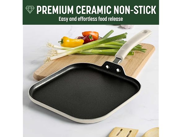 Goodful Ceramic Nonstick Pots and Pans Set 12PC