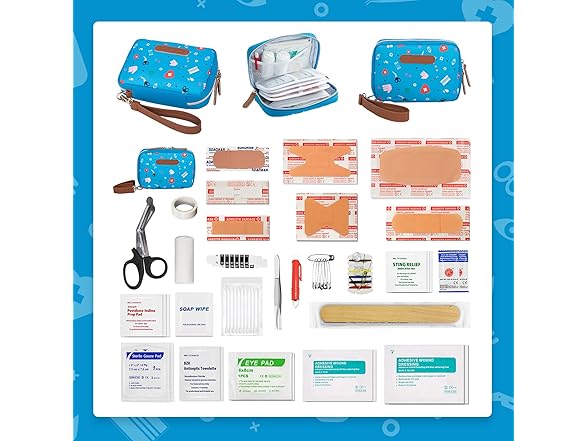 140 Pieces First Aid Kit for Kids