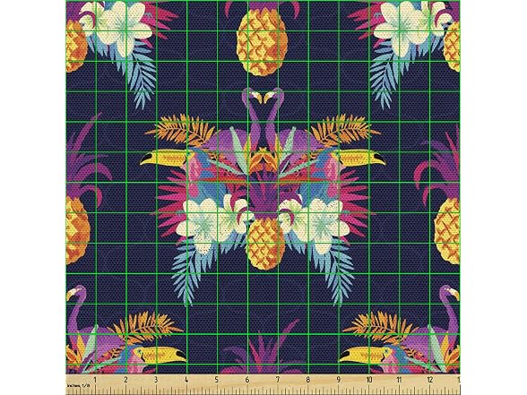 Ambesonne Tropical Fabric by The Yard
