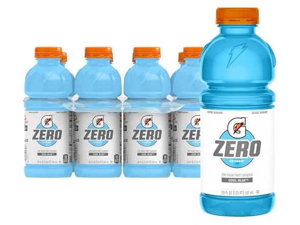 8PK Gatorade G Zero Cool Blue, Thirst Quench