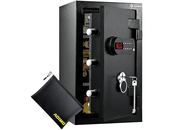ADIMO 1.8 CuFt Fireproof Safe Box, Heavy Duty