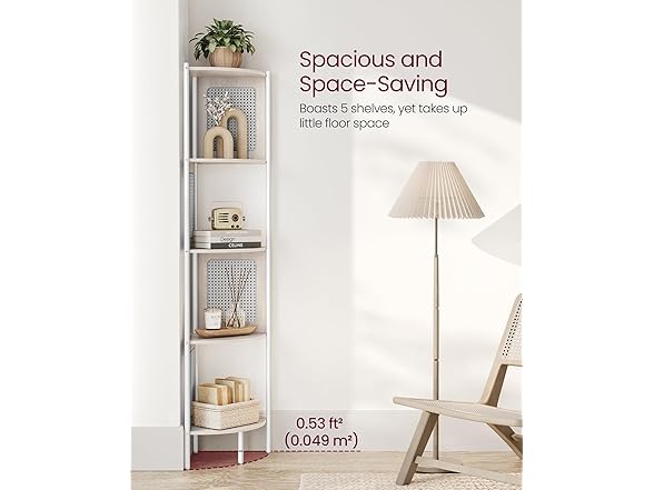 VASAGLE 5-Tier Corner Shelf Stand