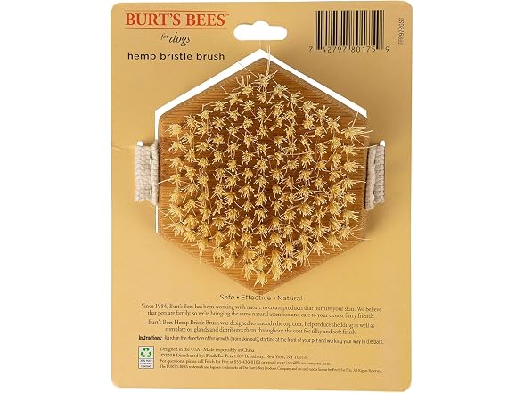 Burt's Bees for Pets Palm Brush with Hemp Bristles
