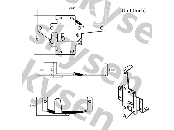 SKYSEN Carbon Steel Fence Post Latch