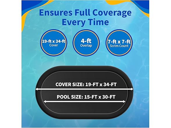 Blue Wave Bronze 8-Year 15 ft x 30 ft Oval Above Ground Pool Cover