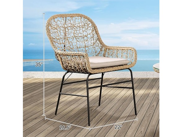 Parrot Uncle Large 3 Piece Patio Furniture Set