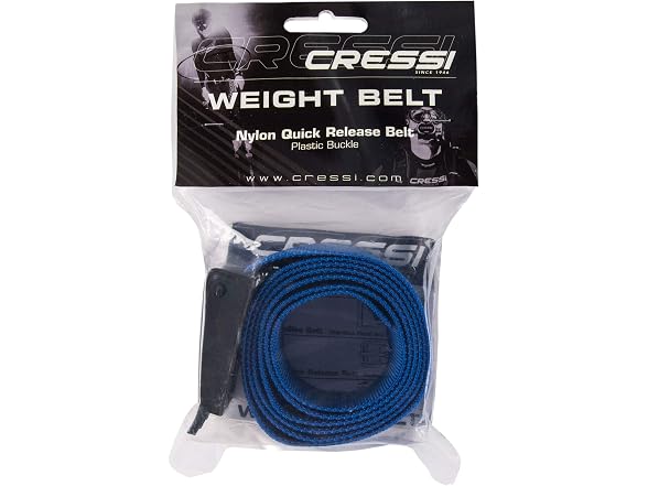 Cressi Weight Belt With Plastic Buckle (Blue)