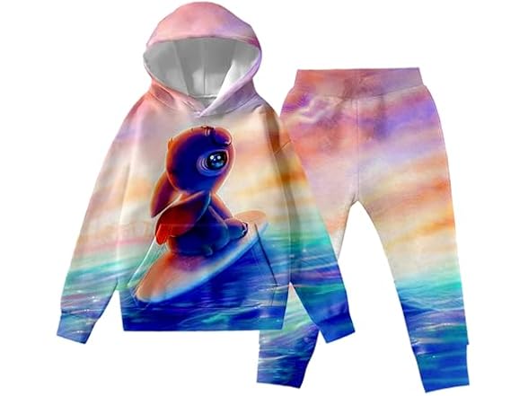 3D Print Pullover Sweatshirts With Pants