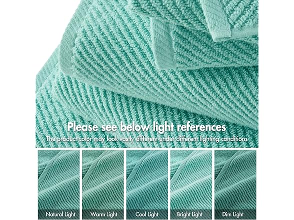 Madison Park Bathroom Towel Set of 6 Diagonal Ribbed