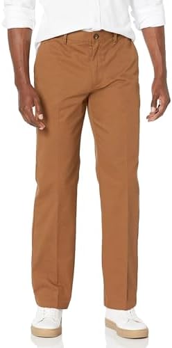 Amazon Essentials Men's Classic-Fit Wrinkle-Resistant Flat-Front Chino Pant (Available in Big & Tall), Dark Khaki Brown, 31W x 30L