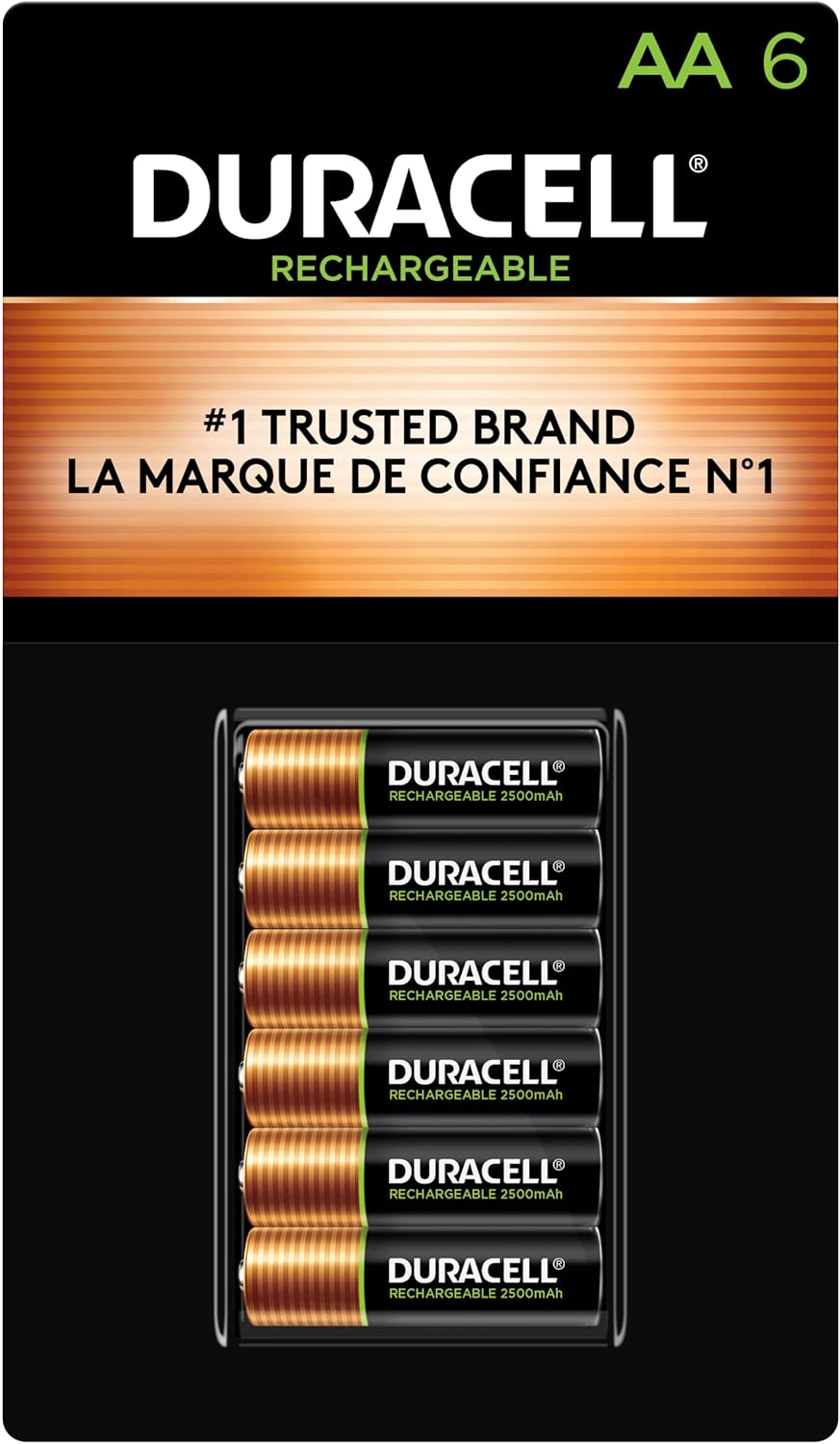 (6 PACK) Duracell Rechargeable AA 2500Mah Premium Cells Batteries - Gallery 2