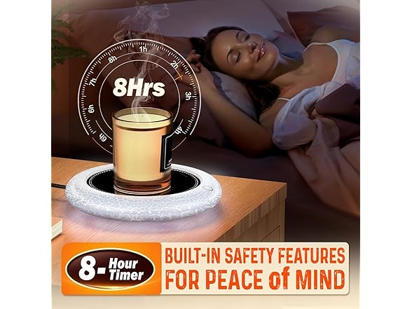 Coffee Mug Warmer with 7 LED Lights