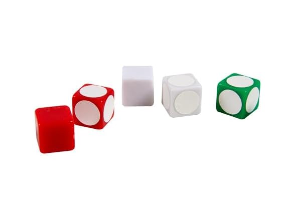 Blank Dice and Labels Set, Set of 36