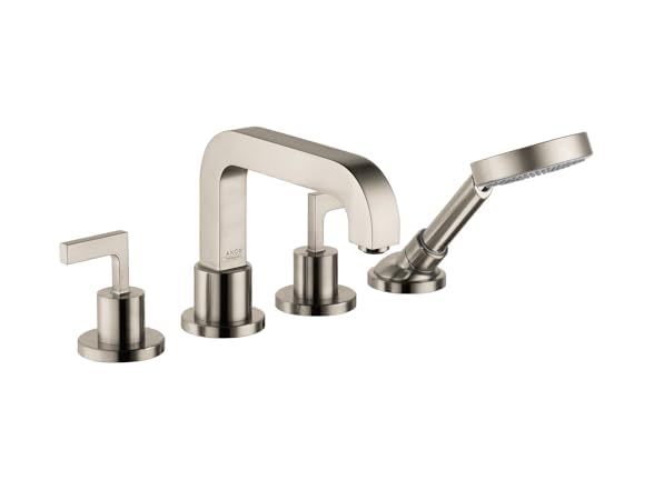 AXOR Citterio Modern 2-Handle 16" Wide Roman Tub Filler