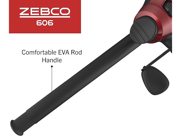 Zebco 606 Spincast Reel and Fishing Rod Combo, 6-Foot 6-Inch