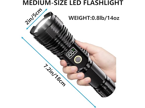 High Lumen Rechargeable Flashlight