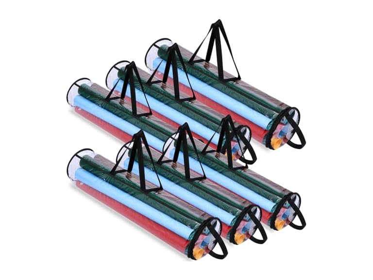 6 Pcs Christmas Wrapping Paper Storage