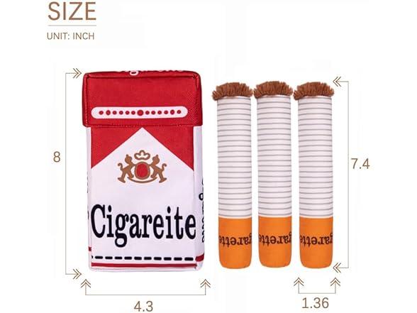 Kihbloes 3 Packs Squeaky Puff Stick Toys