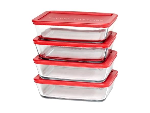 Anchor Hocking SnugFitTM Rectangular Food Containers
