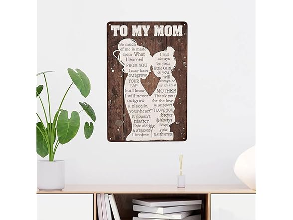 NENAWOS To My Mom Vintage Metal Tin Sign