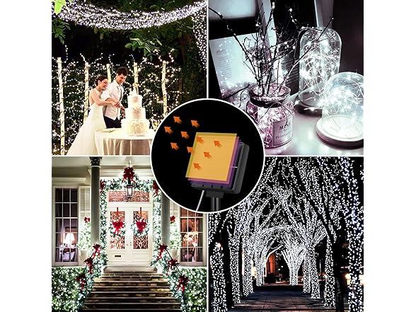 Brightever Solar String Lights Waterproof 288FT, 4-Pack