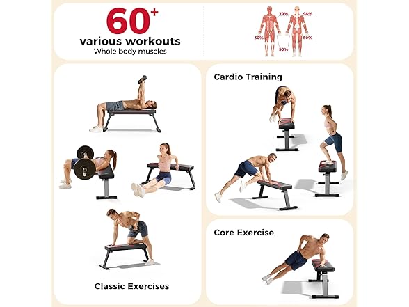 FLYBIRD Foldable Flat Weight Bench