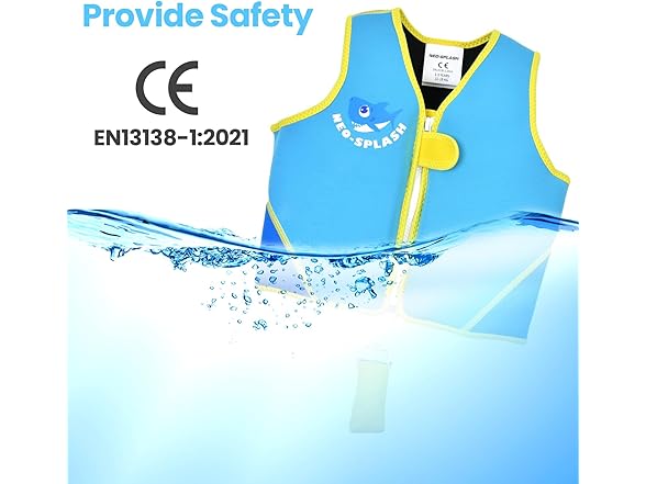 Kids Vest Neoprene Swimming Aid Safety Strap