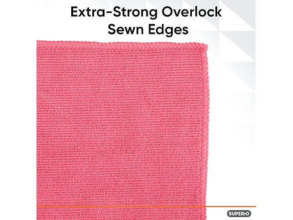 Superio Pink Microfiber Cleaning Cloth 24 Pack