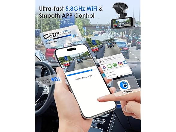 Nymzview 4K+4K Dash Cam Front Rear GPS