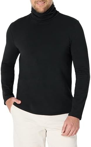 Amazon Essentials Men's Slim Fit Turtleneck Shirts, Black, XX-Large