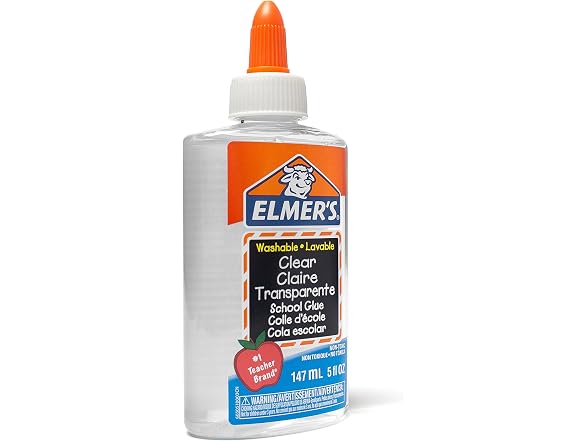 Elmer's Liquid School Glue, Clear, Washable, 5 Oz, 8 Count