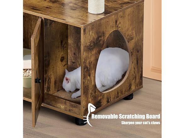 Yaheetech Litter Box Enclosure with Cat Tree,