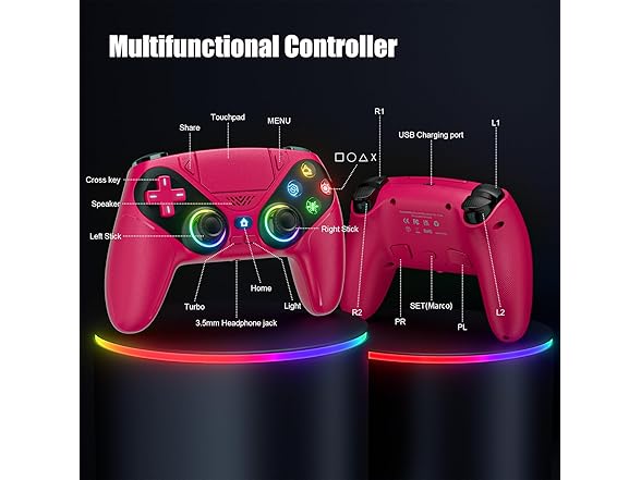Nonbliep LED for PS5 Controller