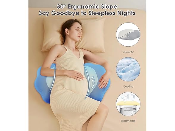 DONAMA Memory Foam Pregnancy Pillow